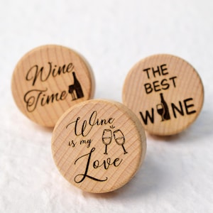 Customizable Silicone Wine Cap Stoppers, Premium T-Shape Rubber Wine Stoppers, Natural Cork Composite Wine Stoppers, Elegant Party Favors