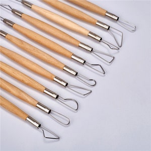 6inch 10 PCS Round Wire Cutter, Clay Sculpture Set, Handicrafts Supply, Clay Pottery Tools,  Ceramics Clay Sculpting Tools Kits