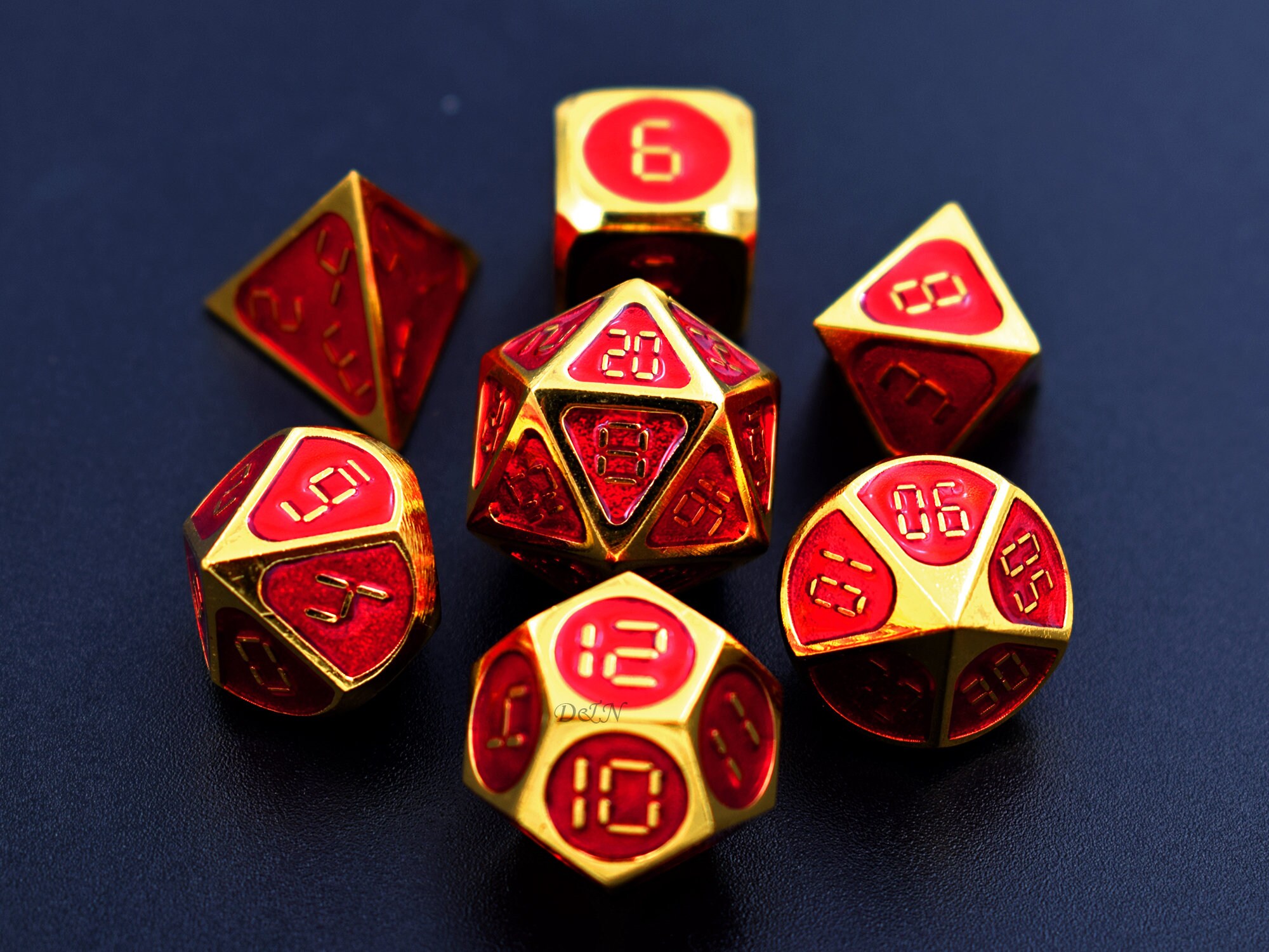 MTG Table Dice Games DnD Dice Set Solid Metal DnD dice RPG Etsy