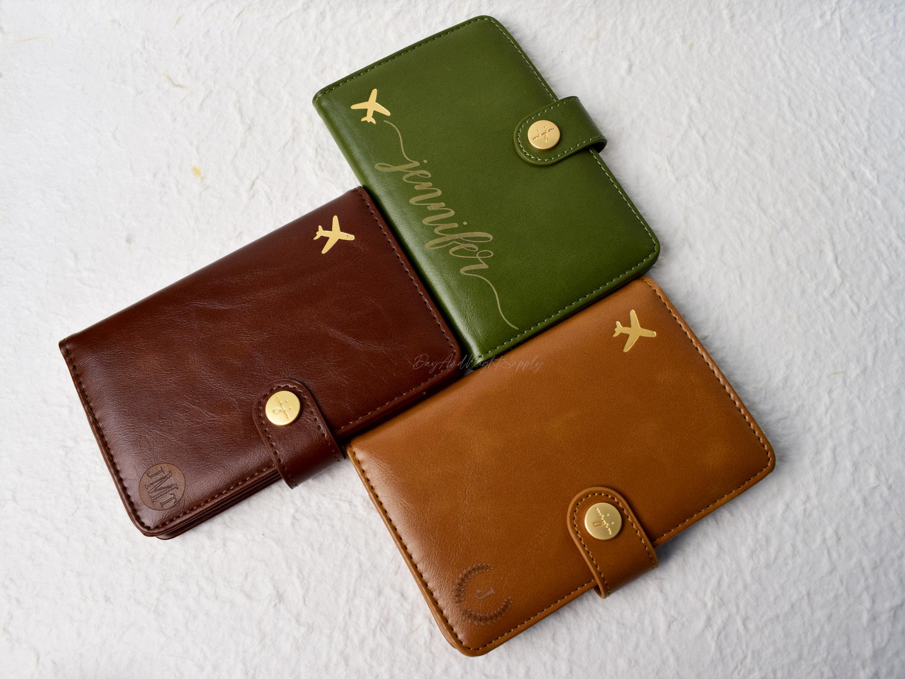 Durable Pocket Passport Wallet, Elegant Compact Passport Cover, Personalized Foldable Vegan Leather Passport Holder for Frequent Flyers