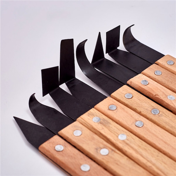 8pcs Wood Handle Clay Trimming Tools, Clay Sculpture Tools, Handicrafts Supply, Clay Pottery Tools Kit, Clay Tool, Ceramics, Polymer Crafts