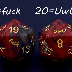 Gemstone D20, Engraved Dice, Dungeons & Dragons Dice, RPG d20, Yeet Dice, Yeet D20, rpg game DnD, MTG Game, Dice Game, Polyhedral dice