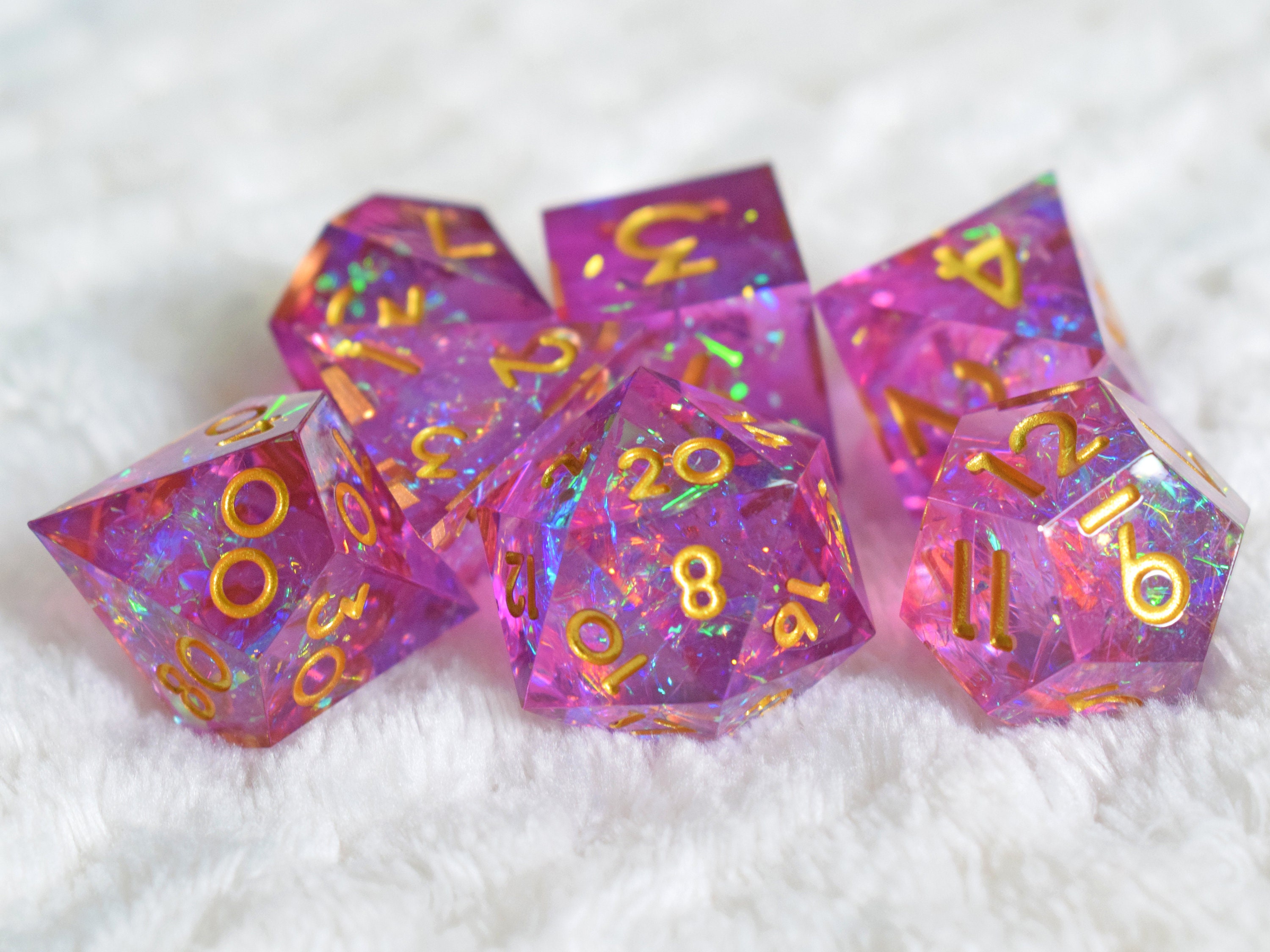 Sharp Edge Dice Set Dungeon and Dragon Dice Resin Dice RPG Etsy