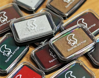 Stamp Ink Pad Set, Stamp-pad Ink, Inkpad 16 Corlors, Ink Pad Kit, Ink Pad for Wood Rubber Stamps, Clear Stamps, Ink Pad for Paper