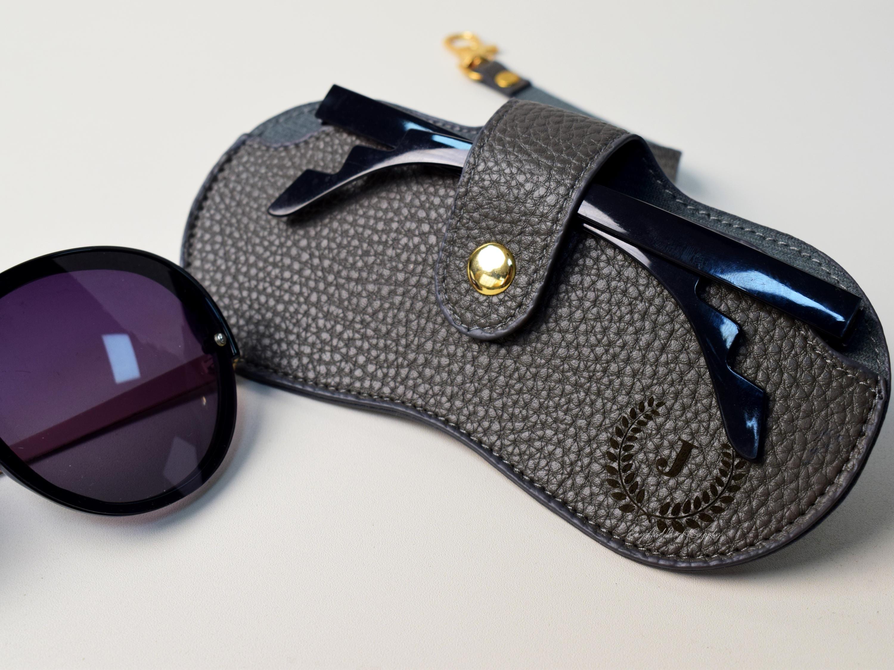 Sac à Lunettes En Cuir PU Pour Lunettes De Soleil Étui Portable