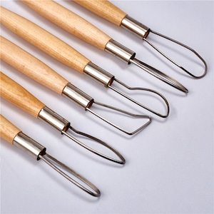 8inch 6 PCS Flat Wire Cutter, Clay Sculpture Tools, Handicrafts Supply, Clay Pottery Tools Kit,  Ceramics Clay Sculpting Tools Kits