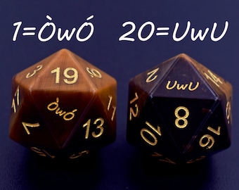 Dungeons & Dragons Dice, Gemstone D20, Single Engraved D20 Dice, RPG d20, Yeet Dice, Yeet D20, RPG Game DnD, MTG Game, Pound Dice, Dice Rock