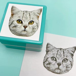 Tampon personnalisé pour portrait d'animal de compagnie, chat chien, oiseau perroquet, lapin, tampon animal personnalisé, tampon encreur pour animal de compagnie, portrait d'animal de compagnie personnalisé, idée cadeau