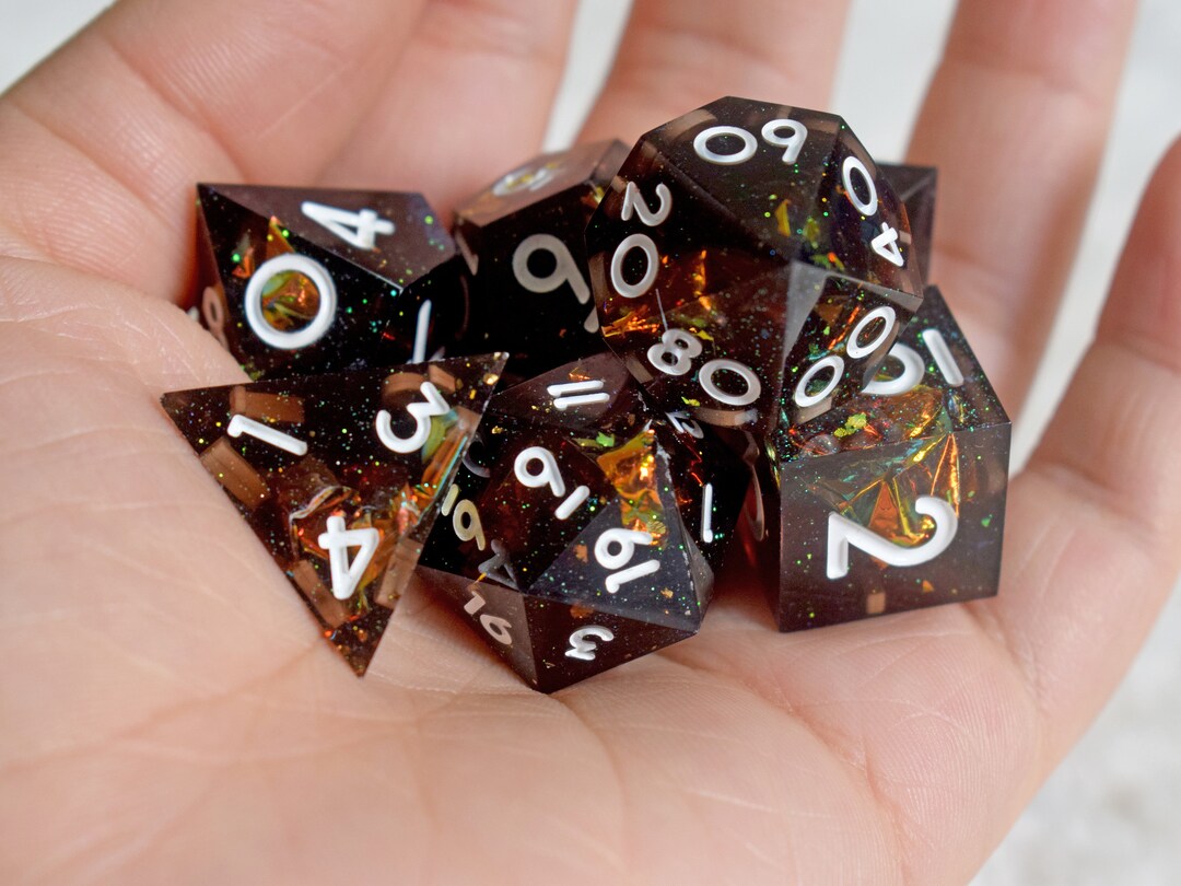Sharp Edge Dice Set Dungeon and Dragon Dice Resin Dice RPG Etsy