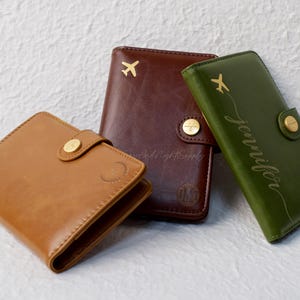 Protector de pasaporte asequible para estudiantes, porta pasaporte premium con bloqueo RFID, billetera delgada de cuero unisex para viajes, regalo de luna de miel.