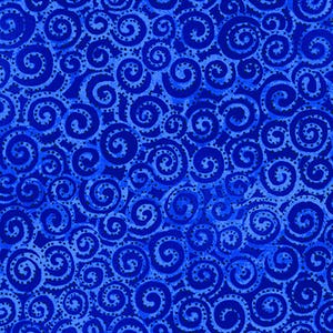 Clothworks Laurel Burch Basics Dark Blue Swirl Cotton Fabric by the Yard or Select Length ~ Y1293-30