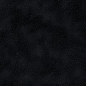 May include: A black background with a scattered pattern of white dots, resembling a night sky with stars.