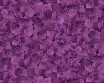 Timeless Treasures Cotton Fabric Love Letters Packed Plum Flower Petals by the Yard or Select Length CD2371-PLUM