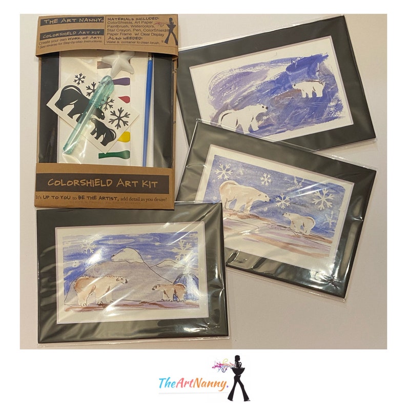 2021 Colorshield At kit by The Art Nanny cars dinosaur lighthouse whale seahorse koala Egret Crane penguin polarbear winter art set
