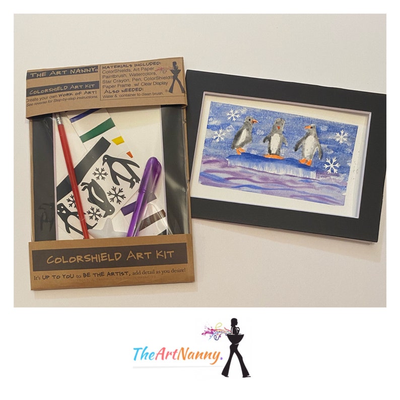 2021 Colorshield At kit by The Art Nanny cars dinosaur lighthouse whale seahorse koala Egret Crane penguin polarbear winter art set