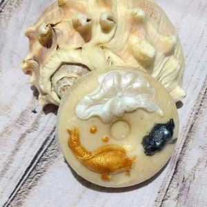 Goat Milk Oatmeal Honey Plain Unscented Soap Koi Fish Lotus Flower Zen Feng Shui Self Care Beach Ocean Decor Gifts