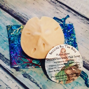 Goat Milk Sand Dollar Unscented Soap Beach Boho Ocean Nautical Gifts For Her Him Dry Sensitive Acne Baby Skin