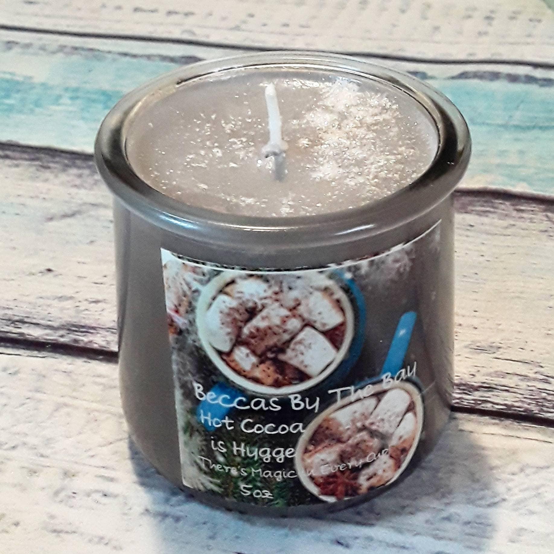 Hot Cocoa Scented Soy Candle  3 Sizes Available  Up-cycled Container  Father's Day Gift  Handmade Candle   Repurposed Candle