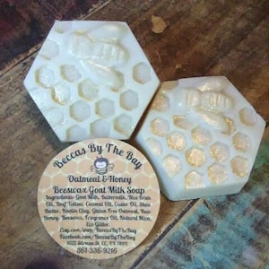 Goat Milk Oatmeal Honey Bee Beeswax Soap Natural Moisturizing Kids Dry Eczema Acne Psoriasis Sensitive Skin Soap Christmas Party Favors
