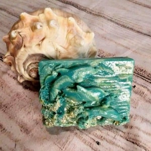 Goat Milk Seaside Escape Dolphin Soap Carribean Ocean Waves Nautical Beach Fish Sea Creature Witch Pagan Water Sign Zodiac Soap Gifts