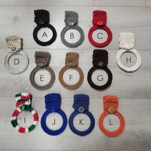 Crochet Towel Hanger: Metal Ring Oven Towel Holder