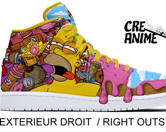 Air Jordan 1 The Simpsons Custom Sneakers (Hand Painted)
