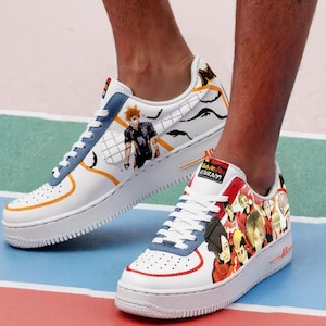 Custom Air Force 1 Manga – Haikyuu Volleyball – Hand-Painted Anime Sneakers / Custom AF1 manga sneakers – Haikyuu hand painting