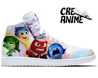 Air jordan 1 anime custom sneakers (peint à la main)