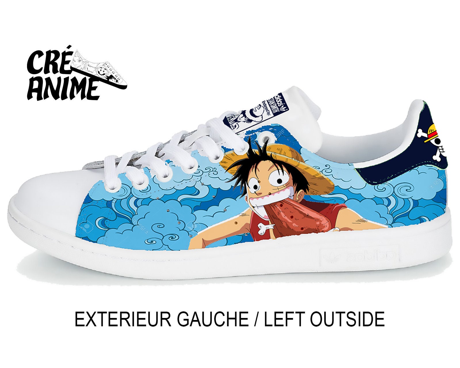 Adidas Stan Smith Luffy One Piece Custom hand-painted Etsy