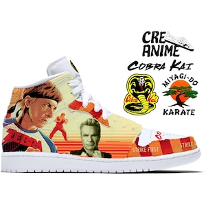 Custom Air Jordan 1 - Cobra Kai | Hand Painted Sneakers