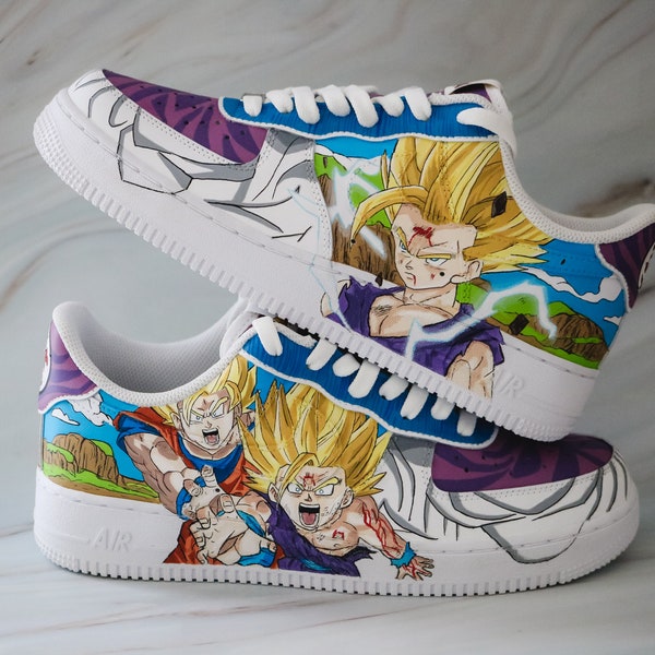 Air force 1 dragon manga anime custom (peint à la main)