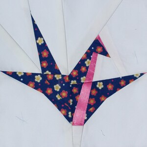 Paper Crane paper pieced quilt block pattern downloadable PDF image 2