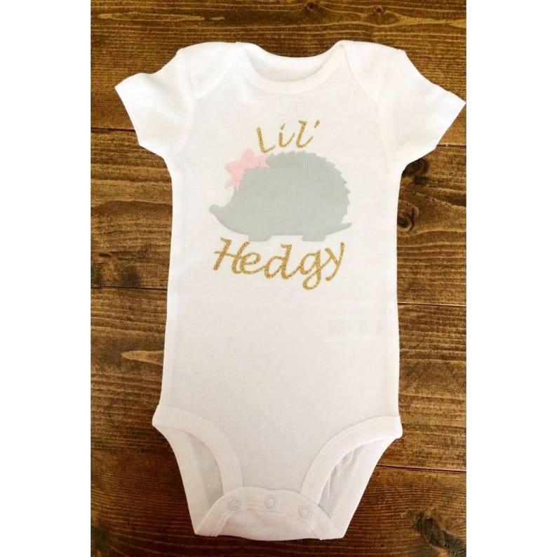 Hedgehog Baby Girl Theme Lil/'Hedgy Bodysuit Cute Baby Girl Bodysuit Newborn Coming Home Outfit