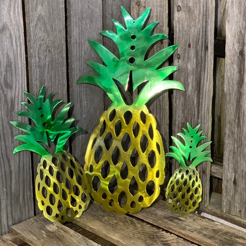 Copper Pineapple/hammered Metal Wall Art/kitchen Decor/copper Etsy