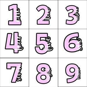 数字と文字のクッキーカッター STL ファイル l 数字とサイドスクリプトのクッキーカッター l STL ファイル l 即時ダウンロード l 複数のサイズ l 3D プリント