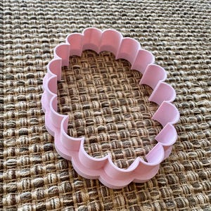 Scalloped Oval Cookie Cutter l Cookie Cutter l STL File l Instant Download l Multiple Sizes l 3D Print