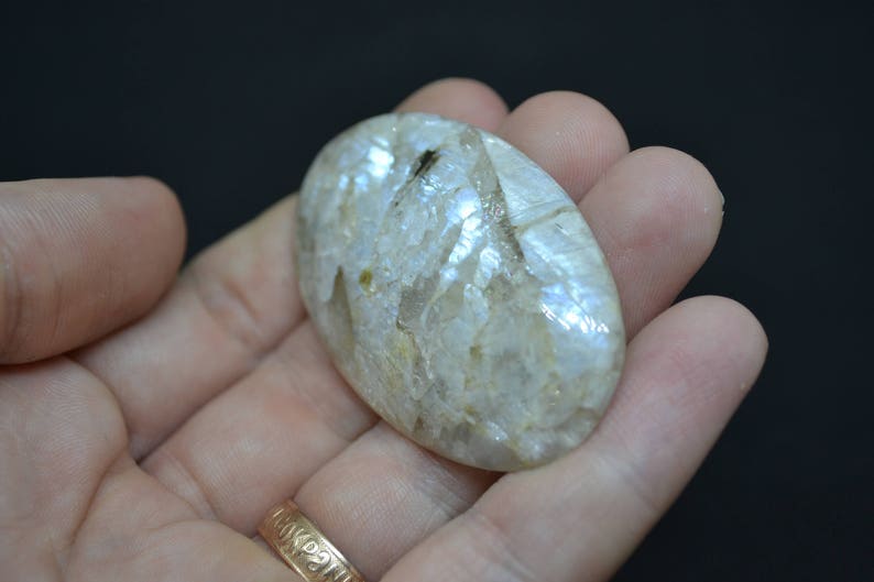 Belomorite Russian moonstone cabochon