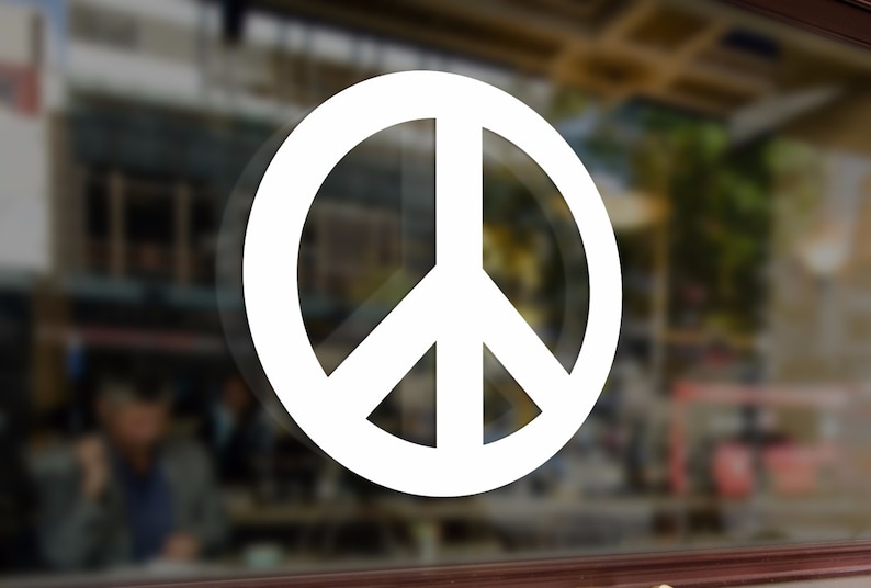 PICK COLOR SIZE Peace Sign Symbol Vinyl Decal Window Glass Sticker