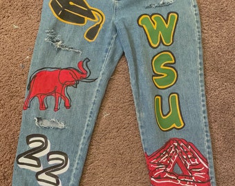Custom Jeans - Etsy