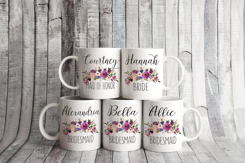 Bridal Party Coffee Mugs Perfect Bridesmaid Proposals Cups Etsy