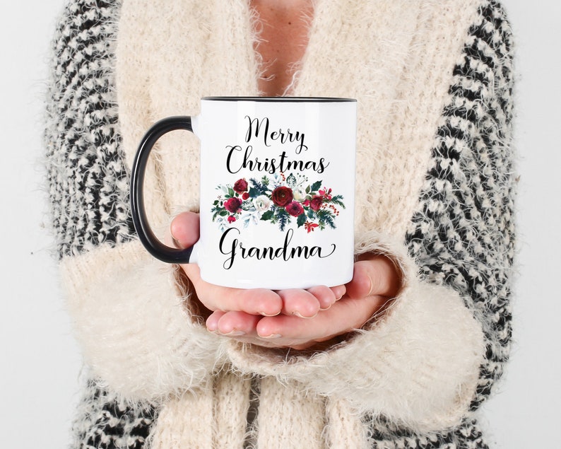 Grandma Grandpa Merry Christmas Mug Set Personalized from | Etsy
