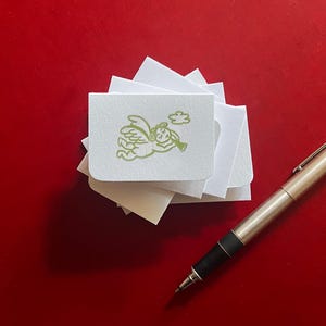 6er-Pack Cherub-Geschenkkarten im Buchdruck