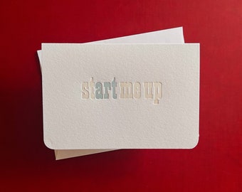 stART me up Letterpress Notecard