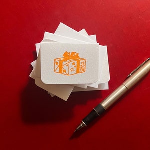 Pack de 6 Tarjetas regalo impresas con tipografía actual