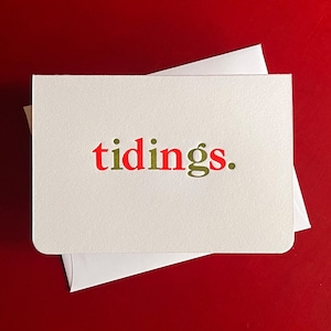 Tidings. letterpress-printed holiday card