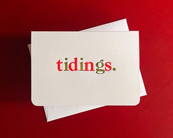 Tidings. letterpress-printed holiday card