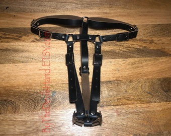 Hitachi Wand Harness Made Of Prime Horween Navy Chromexcel Leather - (wand not included) (NAC-BE)