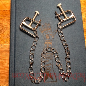 Custom Options Pressure Press Style Nipple Clamps W/ Attached Chain