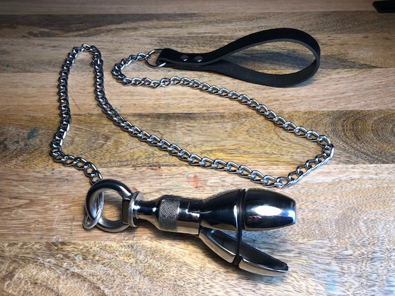 Butt Plug Leash Set - Pear of Anguish - Screw Open Pear Style With O Ring  Back - Vaginal or Anal