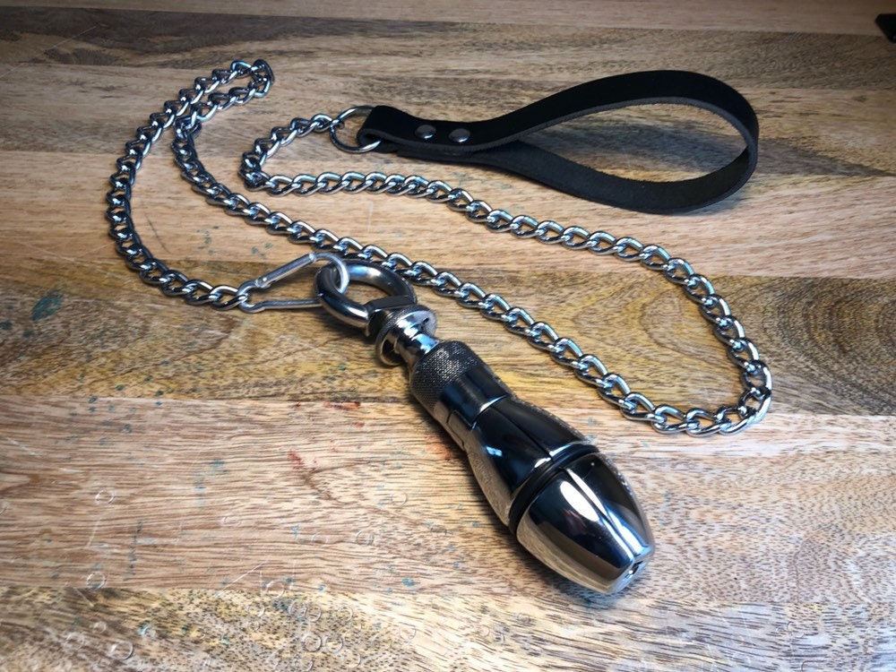 Butt Plug Leash Set - Pear of Anguish - Screw Open Pear Style With O Ring  Back - Vaginal or Anal